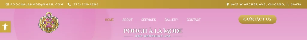 Website header